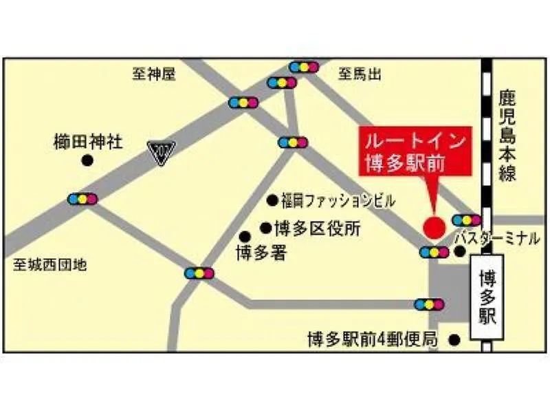 Hotel Route-Inn Hakata Ekimae -Hakataguchi- Fukuoka  3*, Fukuoka (Fukuoka) Japão